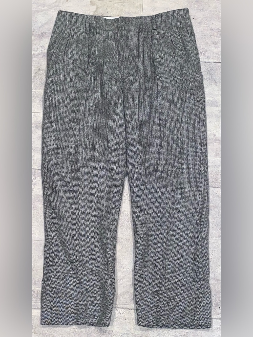 Spier Mackay Merino Wool Contemporary Hollywood Trousers Herring Dress Pants 33